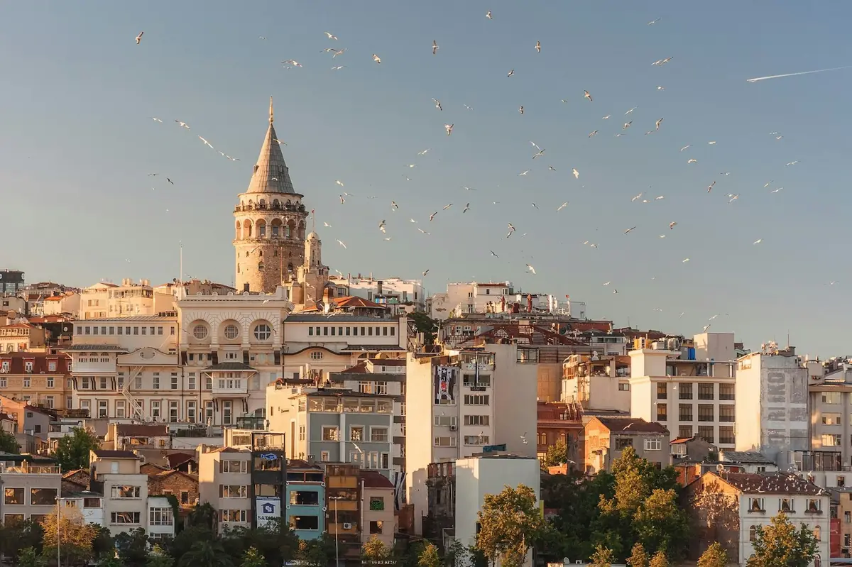 Galata Kulesi ve Beyoğlu çatıları